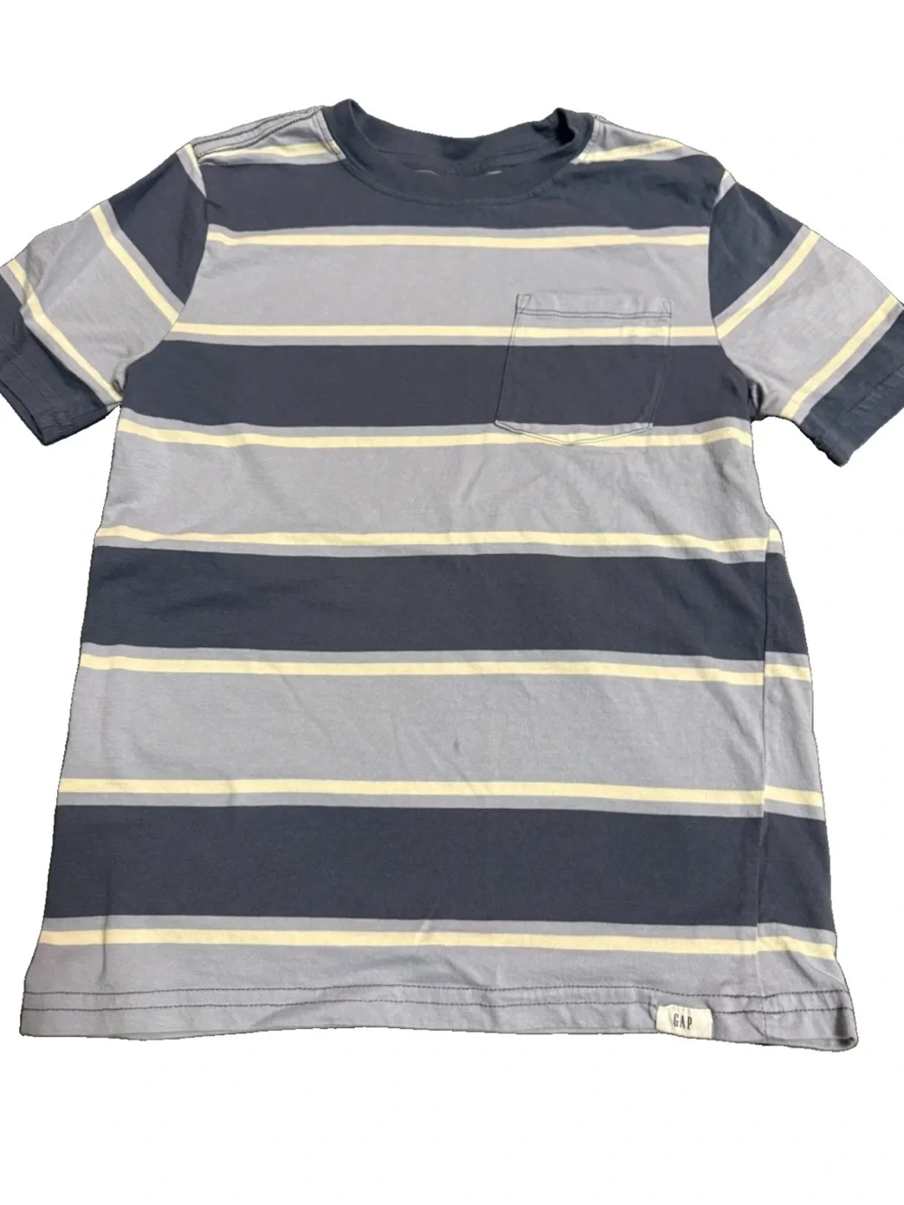 GAP Boys Navy  Striped Pocket Tee